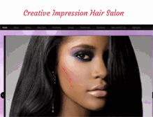 Tablet Screenshot of creativeimpressionhairsalon.com